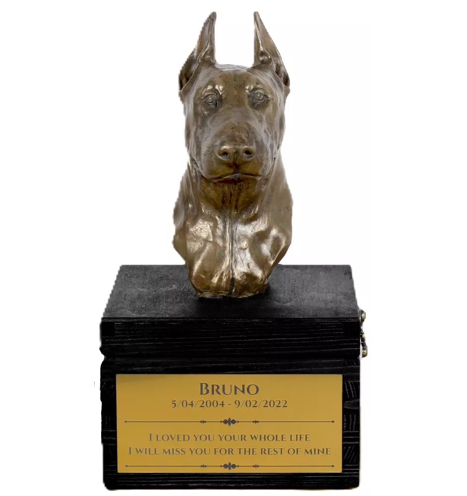 Doberman urny na pudełku czarne Art-Dog