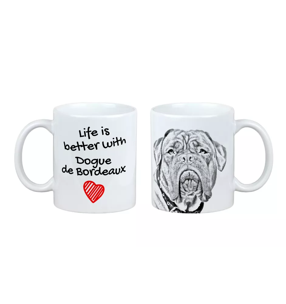 Bordeauxdogge, Dogue de Bordeaux - Tasse mit Hund, Tasse mit Bild, personalisiertes Geschenk der Marke Art-Dog