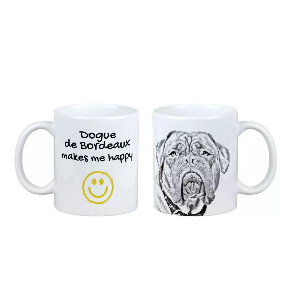 Bordeauxdogge, Dogue de Bordeaux - Tasse mit Hund, fröhliche Tasse für Hundeliebhaber, personalisiertes Geschenk der Marke Art-Dog