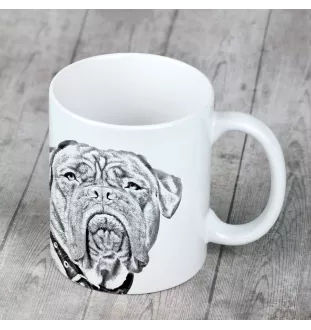 Bordeauxdogge, Dogue de Bordeaux - Tasse mit Hund, fröhliche Tasse für Hundeliebhaber, personalisiertes Geschenk der Marke Art-Dog