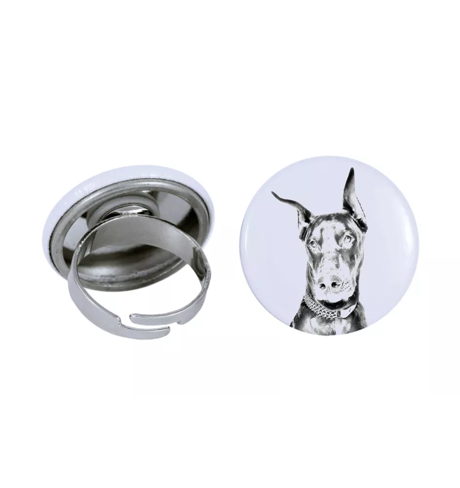 Dobermann I - Damen Schmuck mit dem Bild eines Hundes, handgefertigtes Produkt, Möglichkeit, Ihr eigenes Foto hinzuzufügen, Marke Art-Dog