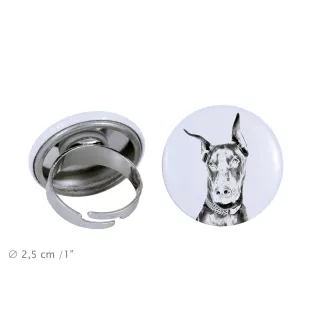 Dobermann I - Damen Schmuck mit dem Bild eines Hundes, handgefertigtes Produkt, Möglichkeit, Ihr eigenes Foto hinzuzufügen, Marke Art-Dog