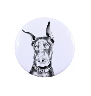 Dobermann I - Anstecknadel mit Ihrem Hund, fügen Sie Ihr eigenes Foto hinzu, Marke Art-Dog