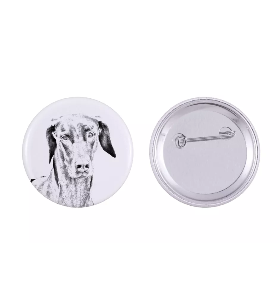 Doberman przypinka z psem duża Art-Dog