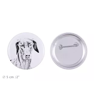 Dobermann, Dobermann Pinscher - badge avec votre chien, ajoutez votre propre photo, marque Art-Dog