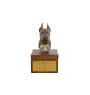 Dobermann, Doberman Pinscher, Dobie I - urn for dog ashes with a statuette, small urn for a dog, personalized urn with a bust of a dog by Art-Dog brand