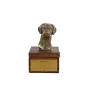 Dobermann, Doberman Pinscher, Dobie II - urn for dog ashes with a statuette, small urn for a dog, personalized urn with a bust of a dog by Art-Dog brand