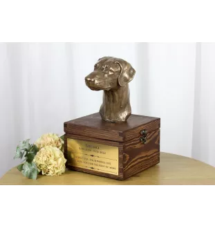 Dobermann, Dobermann Pinscher II - urne pour les cendres du chien avec une statuette, petite urne pour chien, urne personnalisée avec le buste du chien de la marque Art-Dog