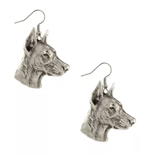 Dobermann, Doberman Pinscher, Dobie I - hanging earrings with dogs, charming jewelry for a dog mom, a gift for a girl from the Art-Dog brand