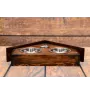 Dobermann, Doberman Pinscher, Dobie I - wooden stand with bowls for a dog, decorative dog bowls, a gift for adopting a dog from the Art-Dog brand