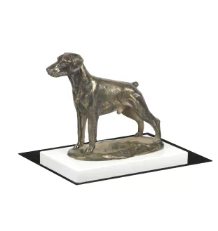 Doberman statuetka na białym drewnie Art-Dog