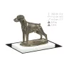 Dobermann II - Hundestatue, Figur auf weißem Sockel, Trophäe für die Art-Dog-Hundeaustellung.