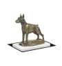 Dobermann, Dobermann Pinscher I - une statuette de chien, une figurine en marbre blanc, un trophée pour l'exposition de chiens de la marque Art-Dog