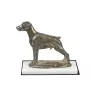 Dobermann II - Hundestatue, Figur auf weißem Marmor, Trophäe für die Art-Dog-Hundeaustellung