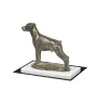 Dobermann, Dobermann Pinscher II - une statuette de chien, une figurine en marbre blanc, un trophée pour l'exposition de chiens de la marque Art-Dog