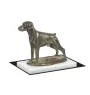 Dobermann II - Hundestatue, Figur auf weißem Marmor, Trophäe für die Art-Dog-Hundeaustellung