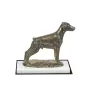 Dobermann, Dobermann Pinscher II - une statuette de chien, une figurine en marbre blanc, un trophée pour l'exposition de chiens de la marque Art-Dog