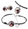 Dobermann, Doberman Pinscher, Dobie - a set of jewelry in a box, necklace, earrings, bracelet, products from the Art-Dog brand