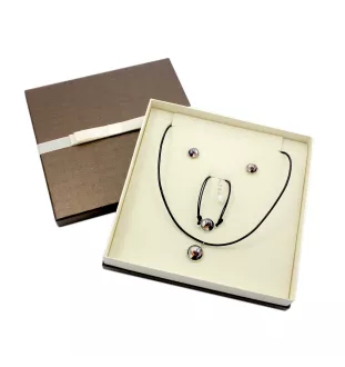 Dobermann, Doberman Pinscher, Dobie - a set of jewelry in a box, necklace, earrings, bracelet, products from the Art-Dog brand