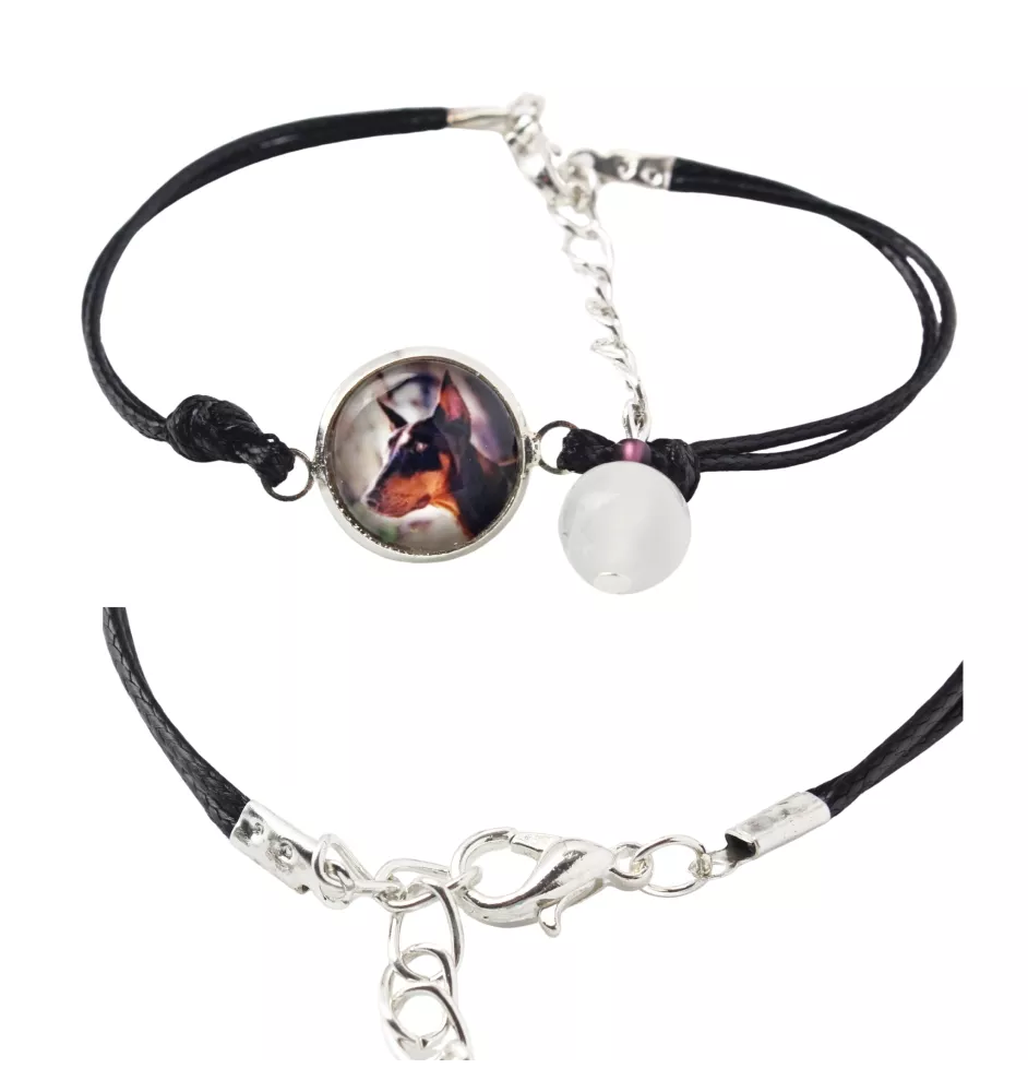 Dobermann, Dobermann Pinscher - bracelet dans une boîte avec votre photo, bijoux féminins, cadeau parfait de la marque Art-Dog