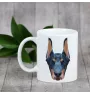 Dobermann, Dobermann Pinscher I - tasse avec une photo et un motif de chien géométrique Art-Dog