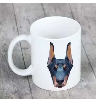 Doberman kubek geometryczny Art-Dog