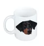 Dobermann, Doberman Pinscher, Dobie - cup with a geometric dog image and the inscription Art-Dog