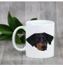 Dobermann - Becher mit einem Bild und dem Schriftzug geometrischer Hund Art-Dog