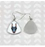 Dobermann, Doberman Pinscher, Dobie I - earrings with a picture and the inscription geometric dog Art-Dog