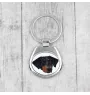 Dobermann - geometrischer Schlüsselanhänger mit Foto und Aufschrift Art-Dog