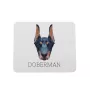 Dobermann I - geometrisches Mauspad mit Bild und Aufschrift von Art-Dog