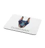Dobermann, Dobermann Pinscher I - tapis de souris géométrique avec photo et inscription Art-Dog