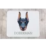 Dobermann I - geometrisches Mauspad mit Bild und Aufschrift von Art-Dog