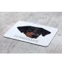 Dobermann, Doberman Pinscher, Dobie - geometric mouse pad with a picture and text by Art-Dog