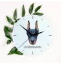 Dobermann, Doberman Pinscher, Dobie I - geometric wall clock with a picture and the brand name Art-Dog