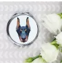 Dobermann, Doberman Pinscher, Dobie I - mirror with a geometric design and the brand name Art-Dog