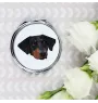 Dobermann - Spiegel mit Foto und geometrischem Aufdruck der Marke Art-Dog