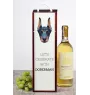 Dobermann I - geometrische Box mit einem Bild und Schriftzug für Wein der Marke Art-Dog