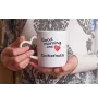 Dobermann I - Tasse mit Hund, entzückende Tasse mit herzförmigem Henkel, universelles Geschenk der Marke Art-Dog