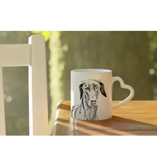Dobermann, Doberman Pinscher, Dobie - cup with a dog, adorable cup with a heart-shaped handle, universal gift from the Art-Dog brand