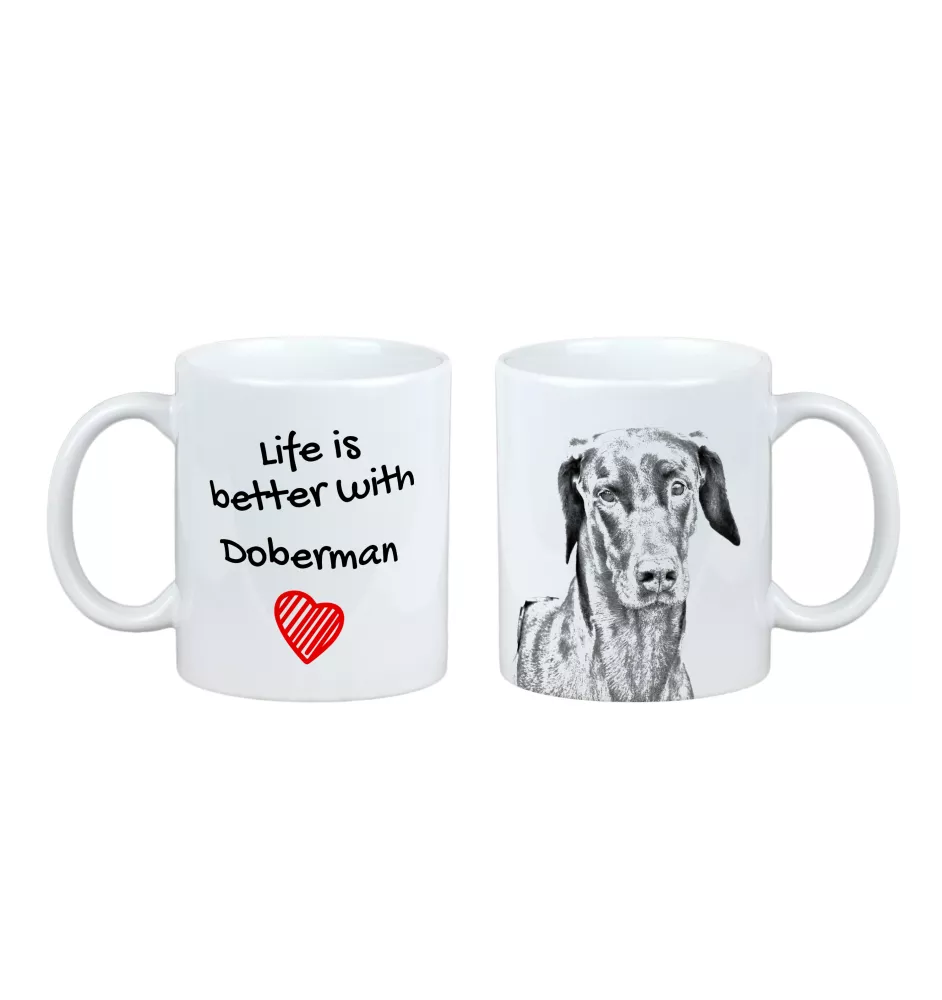 Dobermann - Tasse mit Hund, Tasse mit Bild, personalisiertes Geschenk der Marke Art-Dog