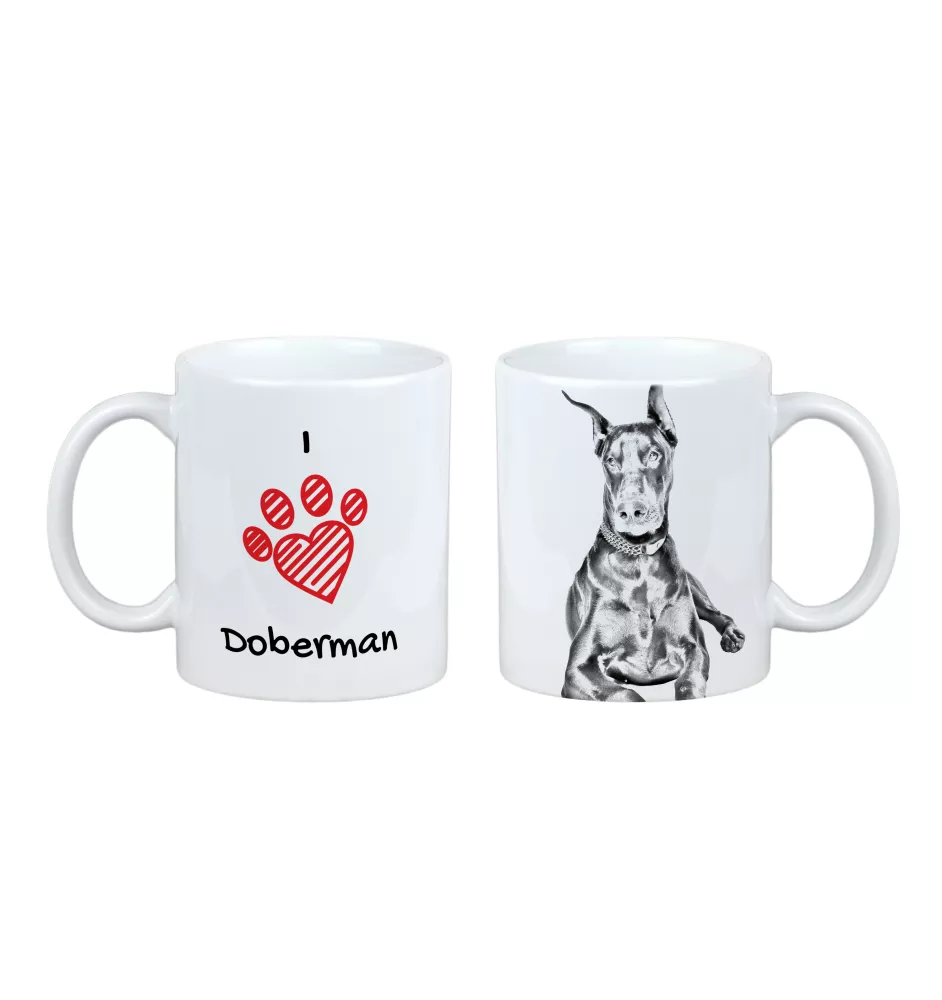 Dobermann I - Tasse mit Hund, entzückende Tasse mit Grafik, Geschenk mit Ihrem Foto von der Marke Art-Dog