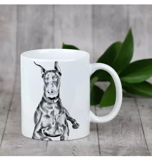 Dobermann, Dobermann Pinscher I - tasse avec chien, une tasse adorable avec une illustration, un cadeau avec votre photo de la marque Art-Dog