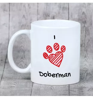Dobermann, Doberman Pinscher, Dobie I - cup with a dog, cute cup with graphics, a gift with your photo from the Art-Dog brand
