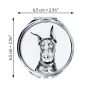 Dobermann, Dobermann Pinscher I - miroir de poche avec chien, miroir personnalisé pour sac à main, miroir compact avec impression de la marque Art-Dog