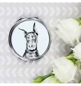 Doberman lusterko ze zdjęciem psa Art-Dog