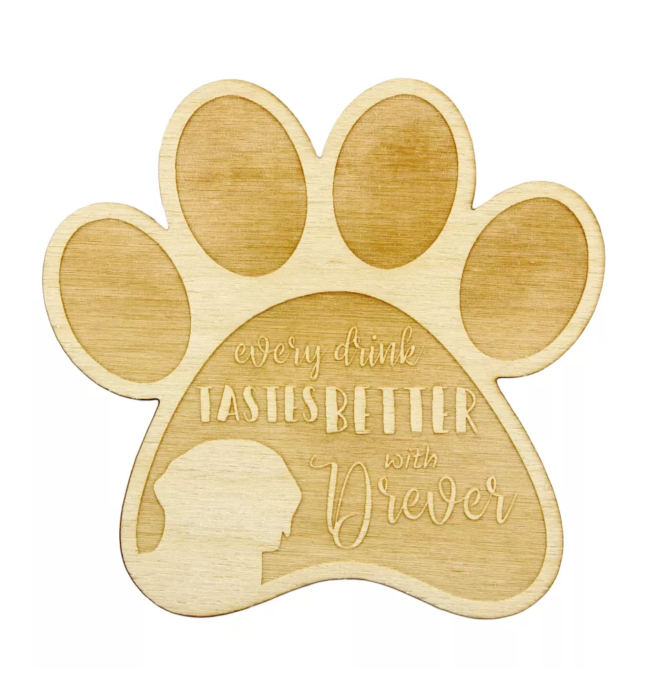 Drever, Swedish Dachsbracke, Bracke - Mug coaster, engraved coaster with dog, gift for dog lover by Art-Dog brand