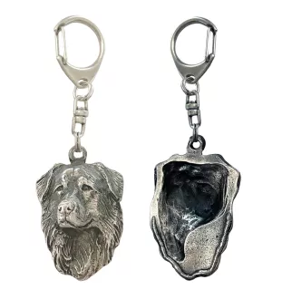 Berger hollandais - Porte-clés argenté avec chien, décoration de sac à main, pendentif de sac à dos par la marque Art-Dog