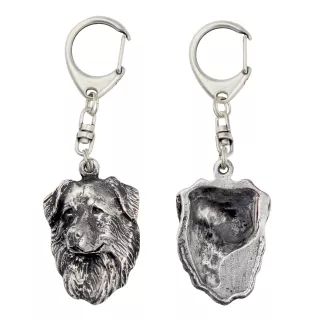 Holländischer Schäferhund, Hollandse Herdershond II - Versilberter Schlüsselanhänger mit Hund, Handtaschen-Dekoration, Rucksack-Anhänger der Marke Art-Dog