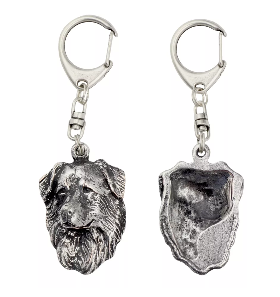 Holländischer Schäferhund, Hollandse Herdershond II - Versilberter Schlüsselanhänger mit Hund, Handtaschen-Dekoration, Rucksack-Anhänger der Marke Art-Dog